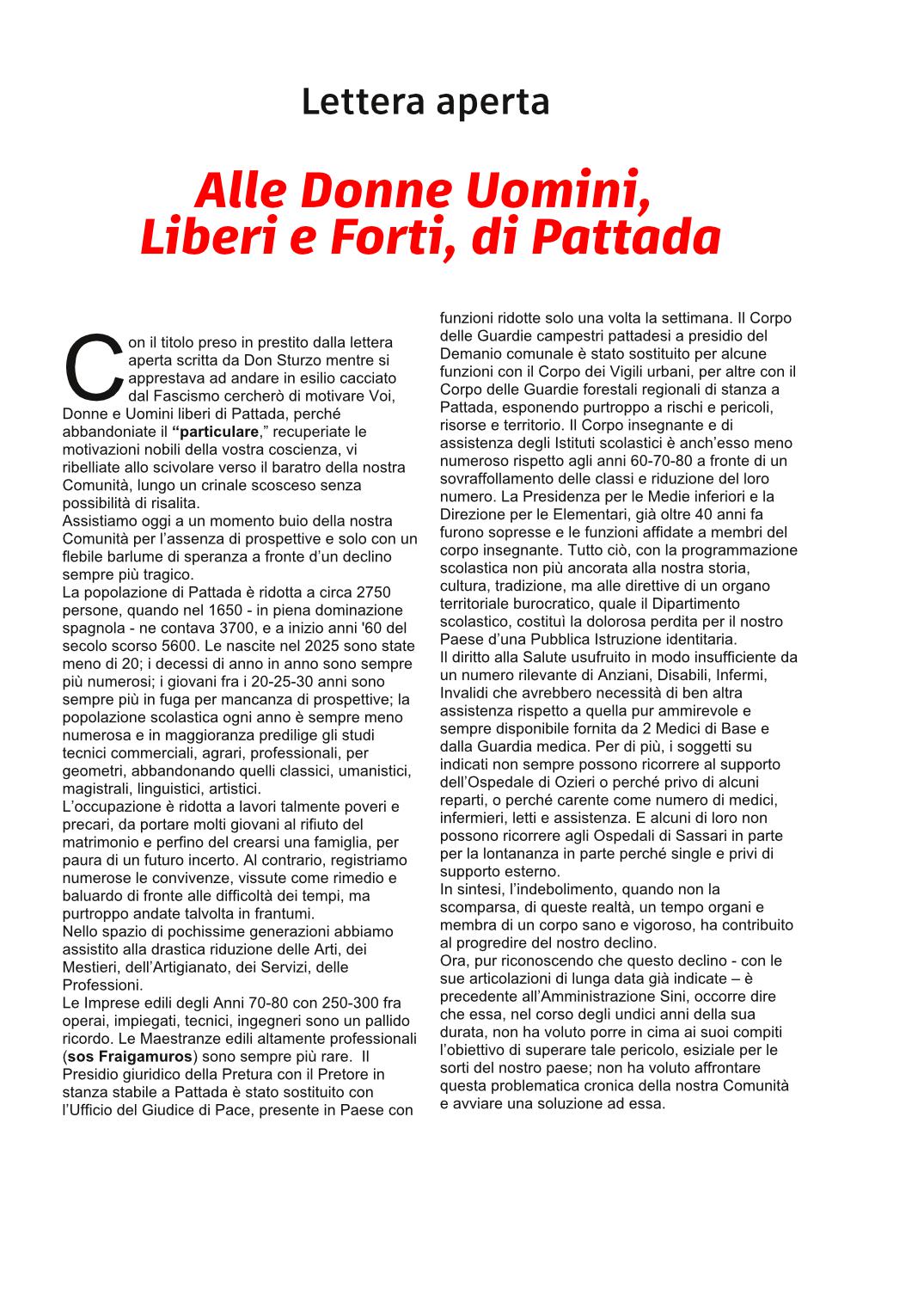lettera aperta